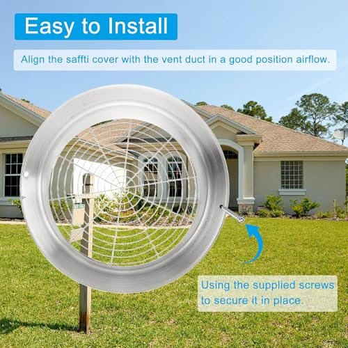 7" Dryer Vent Cover Stainless Steel Exterior Wall Air Vent Large view 4