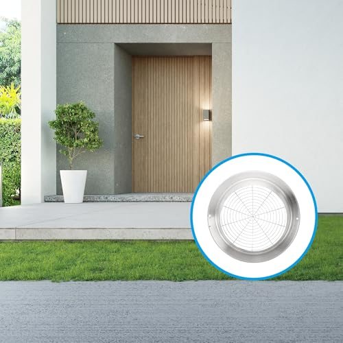 7" Dryer Vent Cover Stainless Steel Exterior Wall Air Vent Large view 5