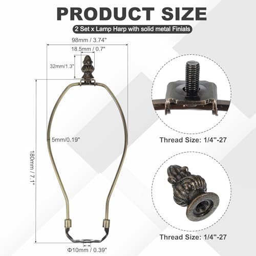 7 Inch Lamp Harp Kit view 2