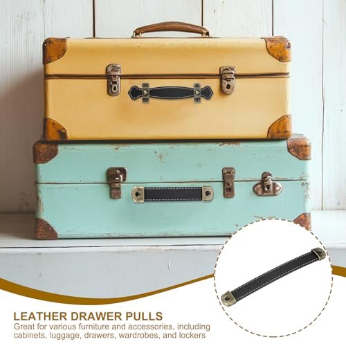 7" Leather Drawer Pulls view 4