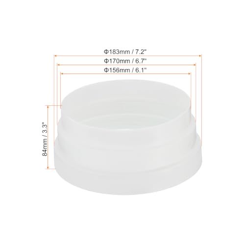7" to 6.7" to 6" Duct Reducer, 2 Pack Duct Connector Ducting Inline view 2
