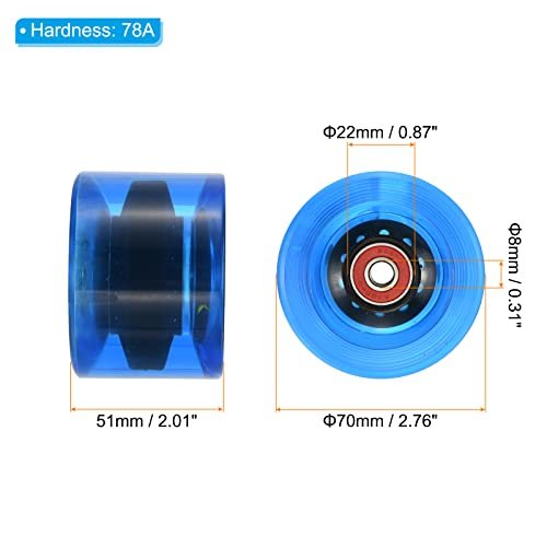 70mm 78A Longboard Wheels view 2