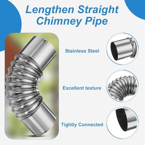 70mm 90 Degree Stove Pipe view 3