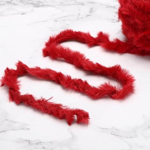 70yds Faux Fur Yarn, Fuzzy Yarn Crochet Fluffy Yarn Soft Chunky Polyester view 4