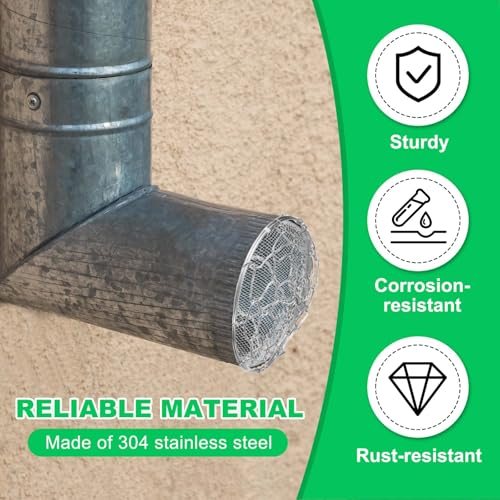 71mm (2.8") OD Gutter Guard Filter 5mm Hole PVC Termination Cap view 3
