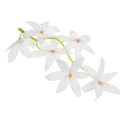 7in Artificial Orchid Flower, 12 Pcs Floating Candles Flower view 3