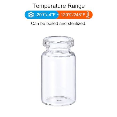 7ml Glass Vials, 100pcs Glass Vial Small Glass Vials Empty Sample Bottle view 5