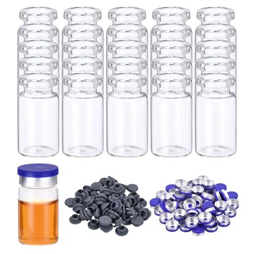 7ml Glass Vials, 100pcs Glass Vial Small Glass Vials Empty Sample Bottle — PATIKIL