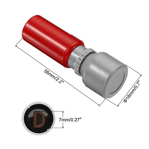 7mm Letter Stamps Character Alphabet D Plastic Ink Stamp, Self Inking view 2