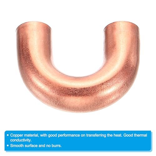 7mm OD 23x17mm Elbow Copper Pipe Fitting, 2 Pack 180 Degree Bend Welding view 4