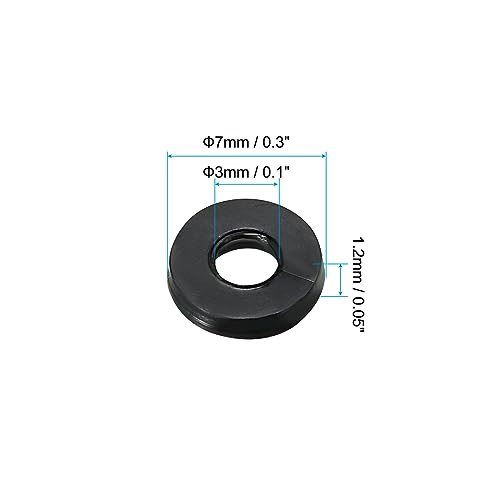 7mmOD 3mmID Rubber Flat Washer Gasket Ring view 2