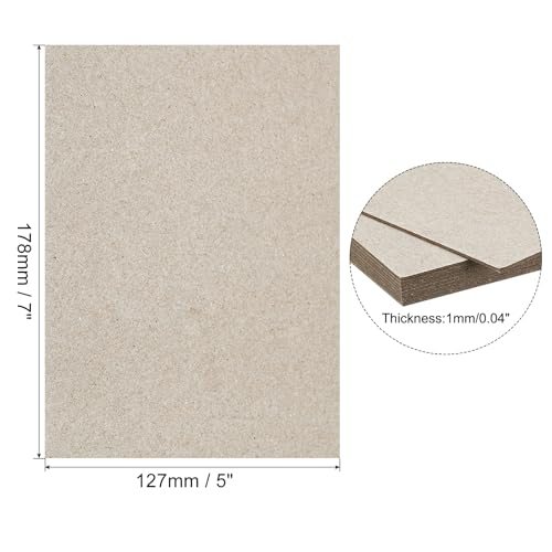 7x5x0.04" Chipboard Sheets view 2