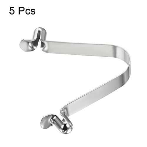 8.5x6mm Kayak Paddle Snaps, 5 Pack Pole Push Button Spring Clips Steel view 3