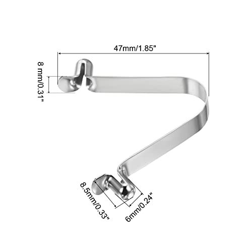 8.5x6mm Kayak Paddle Snaps, 5 Pack Pole Push Button Spring Clips Steel view 2