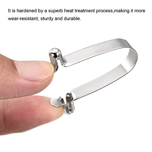 8.5x6mm Kayak Paddle Snaps, 5 Pack Pole Push Button Spring Clips Steel view 4