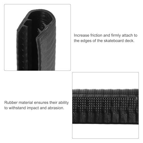 8.7" Skateboard Deck Guards Protector 2 Packs, Black view 4