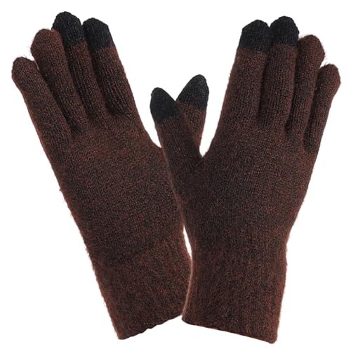 8.7" x 3.5" Touchscreen Winter Gloves, 1 Pair Unisex Knit Gloves Touch — PATIKIL