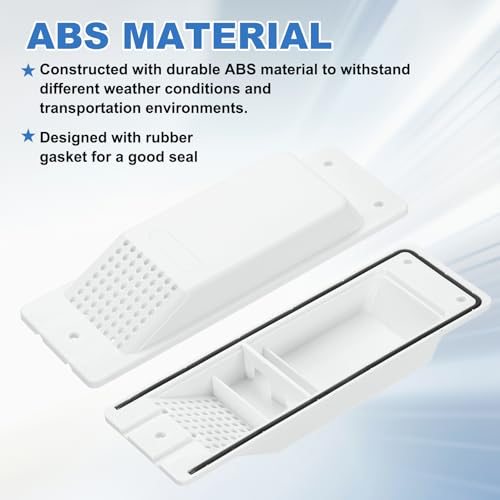8" Shipping Container Air Vent Cross Vent Kit White 2Pcs view 4