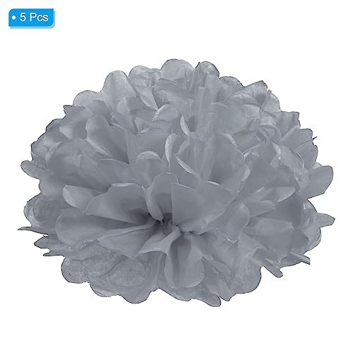 8" Tissue Pom Poms Flowers, 5 Pack Paper Flower Ball view 3