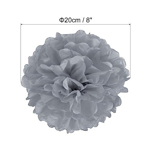8" Tissue Pom Poms Flowers, 5 Pack Paper Flower Ball view 2
