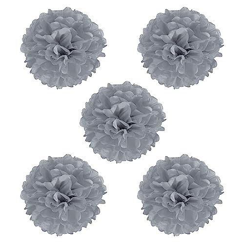 8" Tissue Pom Poms Flowers, 5 Pack Paper Flower Ball — PATIKIL