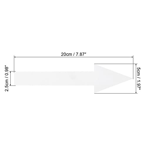 8"x2" Arrow Sticker, 15 Pack PVC Removable Self Adhesive Waterproof Large view 2