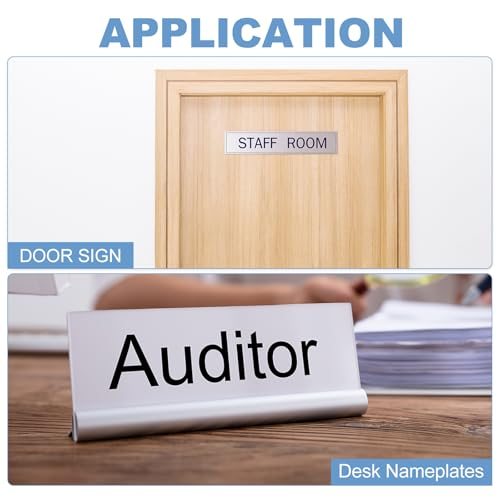 8"x2" Blank Name Plates, White view 5