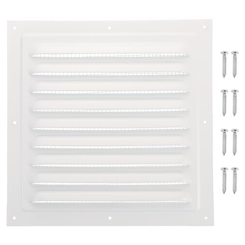 8"x8" Aluminum Gable Vent, Exterior Wall Outlet Vent Cover HVAC Air — PATIKIL