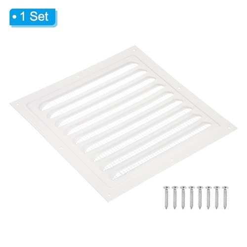 8"x8" Aluminum Gable Vent, Exterior Wall Outlet Vent Cover HVAC Air view 3