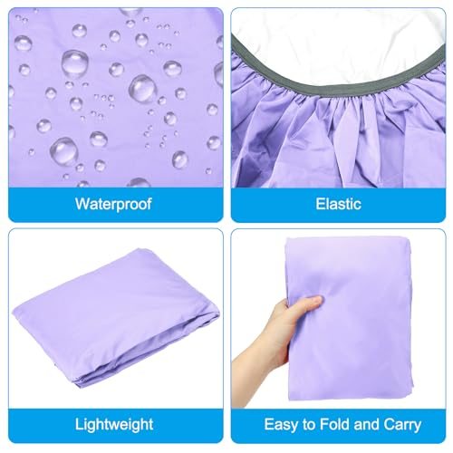 80L Bicycle Rear Rack Rain Cover Bike Trunk Rain Cover Purple view 3