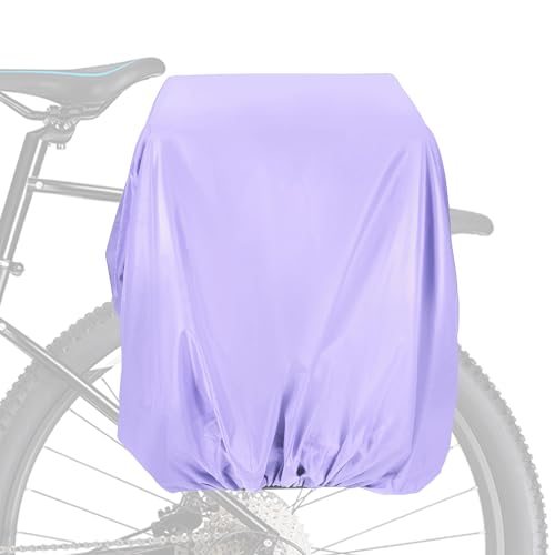 80L Bicycle Rear Rack Rain Cover Bike Trunk Rain Cover Purple — PATIKIL