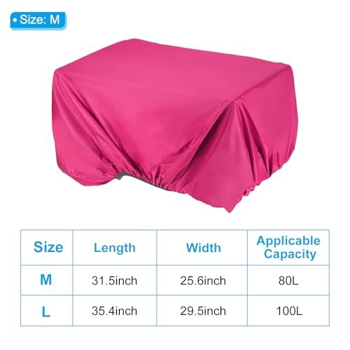 80L Bicycle Rear Rack Rain Cover Bike Trunk Rain Cover Rose Red view 2