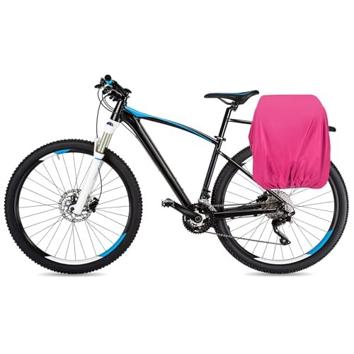 80L Bicycle Rear Rack Rain Cover Bike Trunk Rain Cover Rose Red view 4