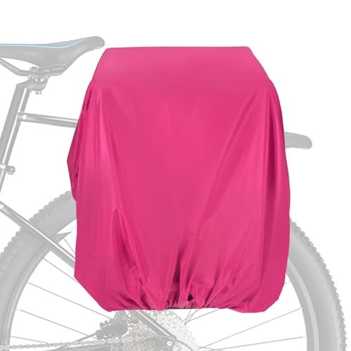 80L Bicycle Rear Rack Rain Cover Bike Trunk Rain Cover Rose Red — PATIKIL