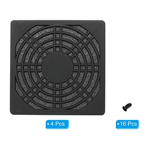 80mm Cooling Fan Filter with Screw, Black view 3