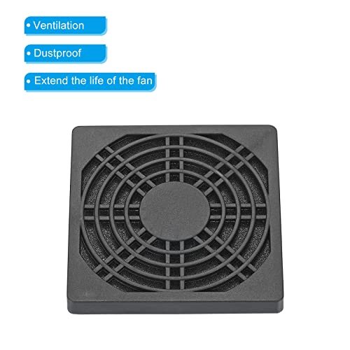 80mm Cooling Fan Filter with Screw, Black view 4
