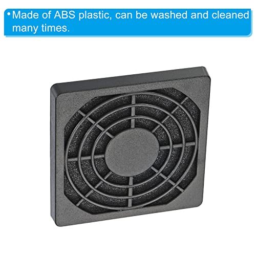 80mm Cooling Fan Filter with Screw, Black view 5