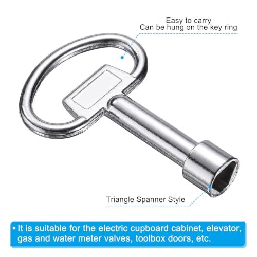 8mm Triangle Socket Spanner Key 2 Set/4Pcs Silver view 5