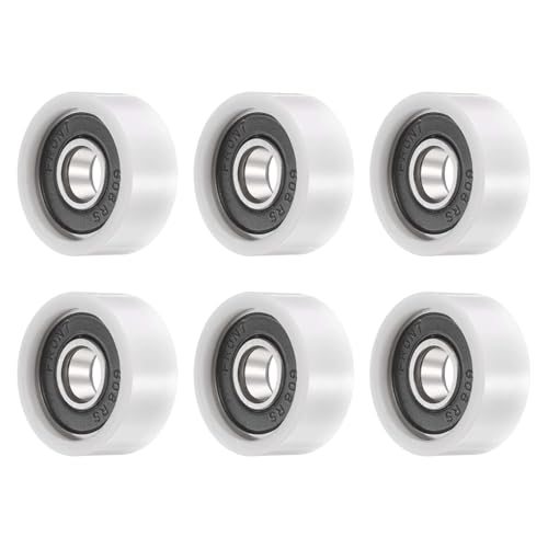 8mmx26mmx11mm Ball Bearing Guide Pulley Roller Nylon Round — PATIKIL