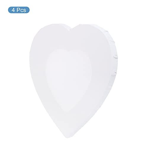 8x8 Inch Heart Shape Wood Frame Stretched Blank Art Board Panels view 3