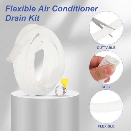 9.84ft Air Conditioner Drain Kit, Universal AC Drain Hose, Connector Hose view 3