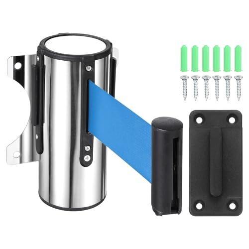 9.8FT Fixed Wall Mount Retractable Belt Barrier Set — PATIKIL