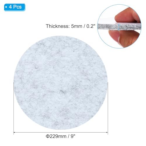 9" Diameter Felt Furniture Pads, 4 Pack 1/5" Thick Lamp Base Felt Round view 2