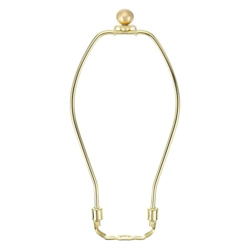 9" Lamp Harp Kit with 17.5mm Solid Brass Ball Finial, Gold 1Set, Bracket — PATIKIL