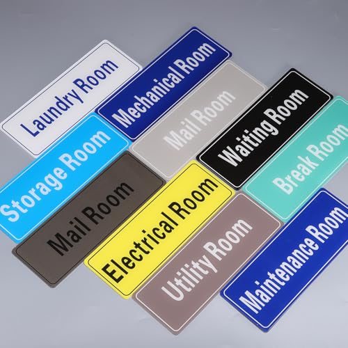 9"x3" Mail Room Sign, 2Pcs, Black view 5