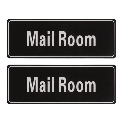 9"x3" Mail Room Sign, 2Pcs, Black — PATIKIL