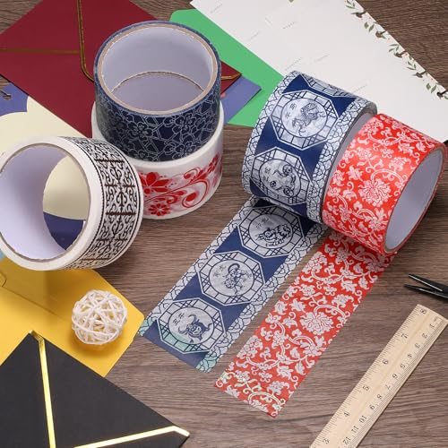 98ft Chinoiserie Flower Washi Tape Sticker, Chinese Style Pattern view 4