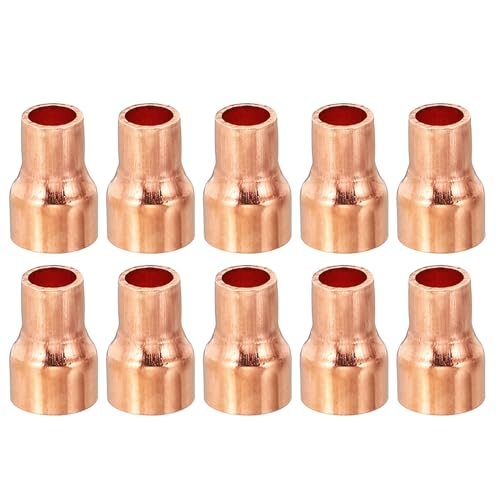 99.9% Pure Copper Reducing Coupling Pressure Fitting Pipe Tube Connector — PATIKIL