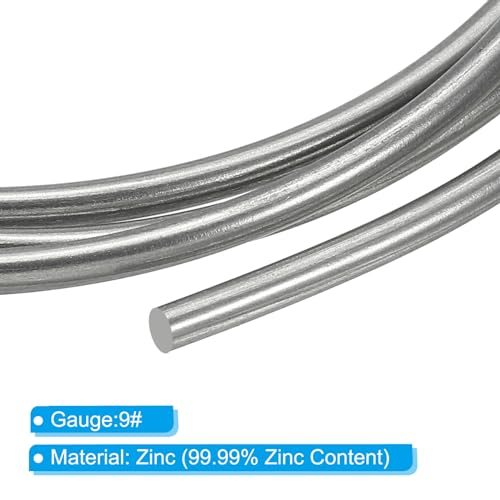 99.99% High Purity Zinc Wire, 9 Gauge Pure Zinc Wire 3mm Soft Beading Lab view 3
