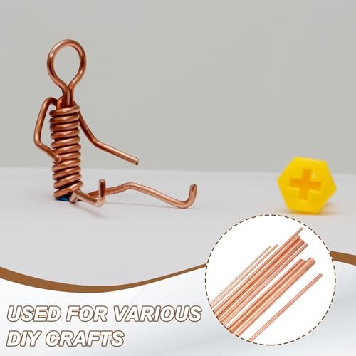 99.99% Pure Copper Round Rod 3 Pcs 1.8mm 0.07" Dia 10.2" Length view 5